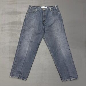 Vintage Levi's Silver Tab Baggy Jeans Men's 36 x 32 Blue Denim Wide Leg Faded